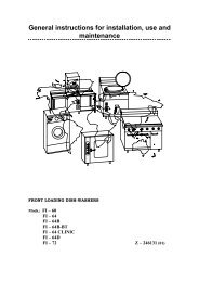 General instructions for installation, use and maintenance - fagor