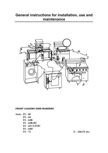 General instructions for installation, use and maintenance - fagor