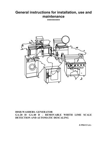 General instructions for installation, use and maintenance - fagor