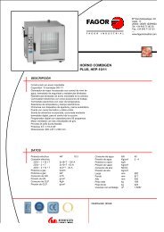 Descargar fichas de producto - Fagor Industrial