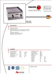 Télécharger les fiches du produit - Fagor Industrial