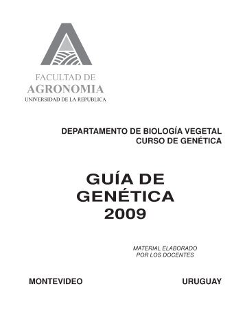 GUÍA DE GENÉTICA 2009 - Facultad de Agronomía