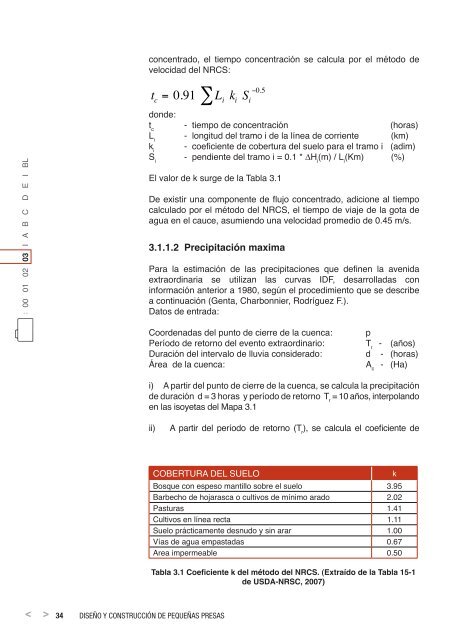 Manual de diseño y construcción de Pequeñas presas (DINAGUA)