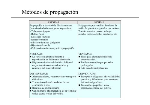 Propagación de Hortalizas