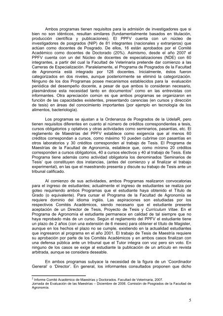 Segundo informe - Facultad de Agronomía