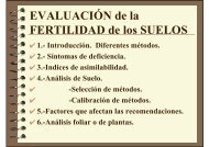 EVALUACIÓN de la FERTILIDAD de los SUELOS