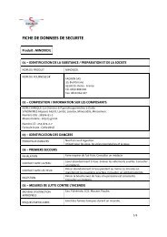 FICHE DE DONNEES DE SECURITE - Fagron