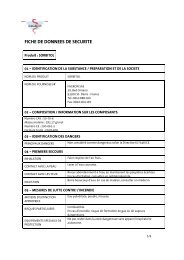 FICHE DE DONNEES DE SECURITE - Fagron