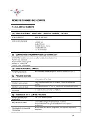 FICHE DE DONNEES DE SECURITE - Fagron