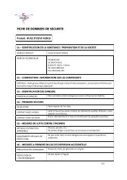 FICHE DE DONNEES DE SECURITE - Fagron