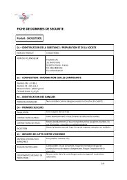 FICHE DE DONNEES DE SECURITE - Fagron