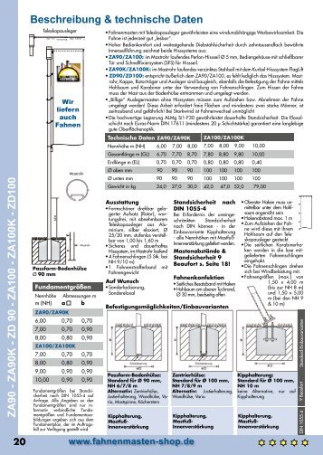 Detailierte Informationen zu 8m hoher Aluminium-Fahnenmast ...