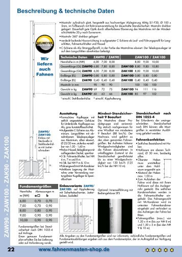 Detailierte Informationen zu 8m hoher drehbarer Mast mit ...