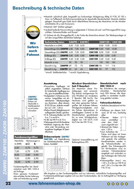 Detailierte Informationen zu 8m hoher drehbarer Mast mit ...