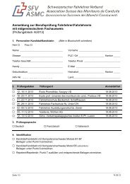 Anmeldeformular - Schweizerischer Fahrlehrerverband SFV