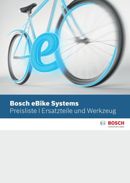 Bosch eBike Systems Preisliste I Ersatzteile und ... - Fahrrad Bauer