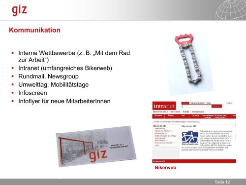 Fahrradförderung in der GIZ