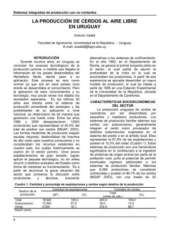 la producción de cerdos al aire libre en uruguay - Facultad de ...
