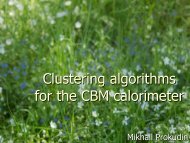 Clustering algorithms for CBM calorimeter