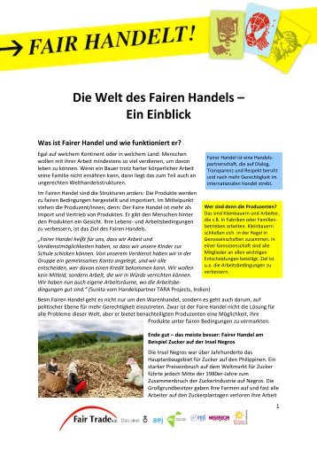 Die Welt des Fairen Handels – Ein Einblick - Fair4You