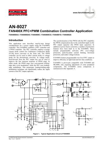 AN-8027 — FAN480X PFC+PWM Combination Controller Application