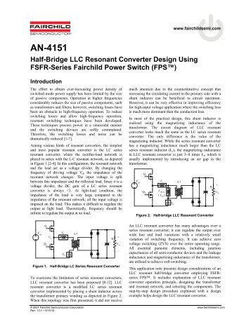 Half-Bridge LLC Resonant Converter Design Using FSFR-Series ...