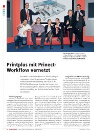 Printplus mit Prinect- Workflow vernetzt