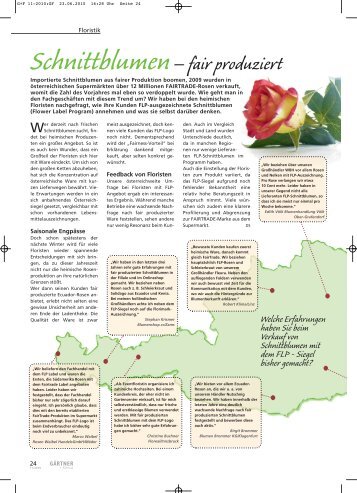 Schnittblumen - fair produziert - Flower Label FLP