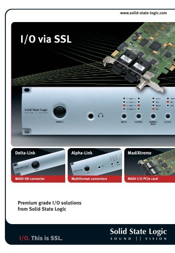 SSL Deltalink Brochure - Advanced Audio