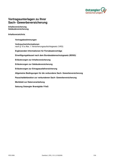 Bedingungen Gewerbe Vsg08 131 0 Fairsicherungsladen