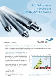 Molybdenum glass melting electrodes