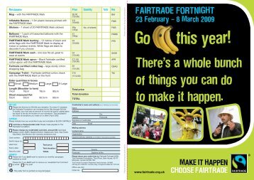 Action flyer - The Fairtrade Foundation