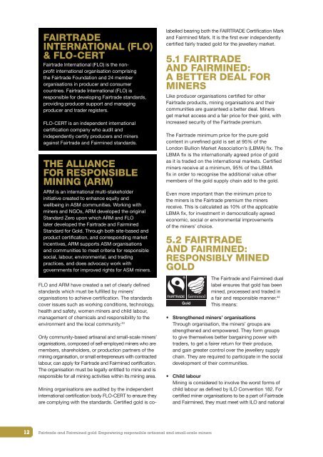 FAIRTRADE AND FAIRMINED GOLD - The Fairtrade Foundation