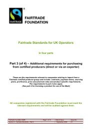 Fairtrade Standards for UK Operators In four parts Part 3