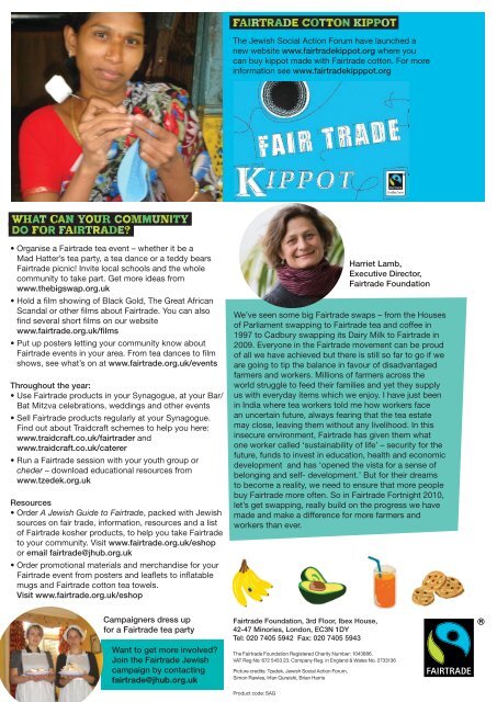JEWISH ACTION GUIDE 2010 - The Fairtrade Foundation