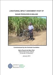 longitudinal impact assessment study of sugar producers in malawi