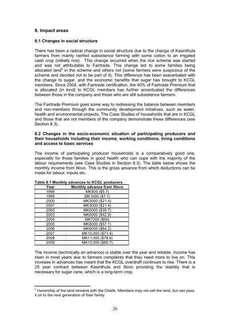 longitudinal impact assessment study of sugar producers in malawi