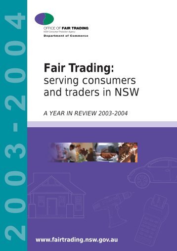 A year in review 2003-2004 - NSW Fair Trading - NSW Government