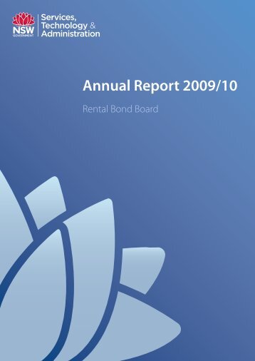 Rental Bond Board Annual Report 2009 - NSW Fair Trading - NSW ...