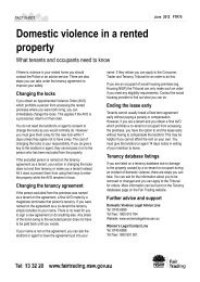 Domestic violence in a rented property - NSW Fair Trading
