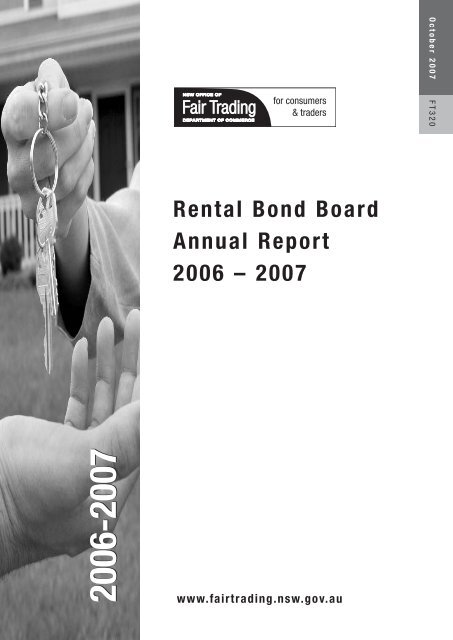 Rental Bond Board Annual Report 2006 – 2007 - NSW Fair Trading ...