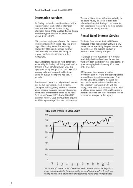 Rental Bond Board Annual Report 2006 – 2007 - NSW Fair Trading ...