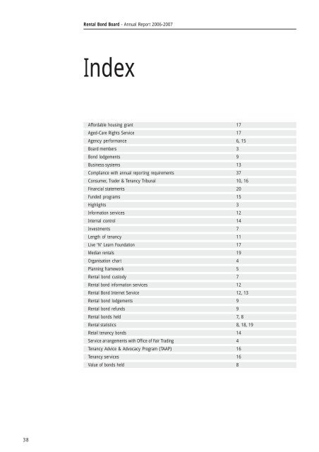 Rental Bond Board Annual Report 2006 – 2007 - NSW Fair Trading ...