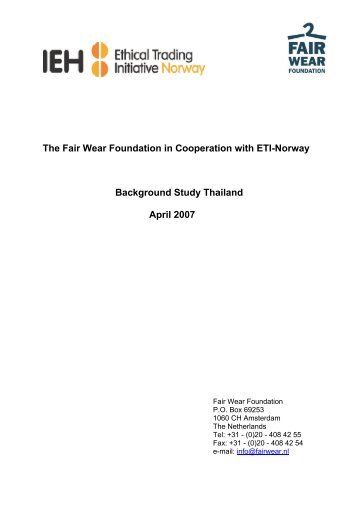 Thailand - Fair Wear Foundation