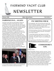 February 2008 - Fairwind Yacht Club