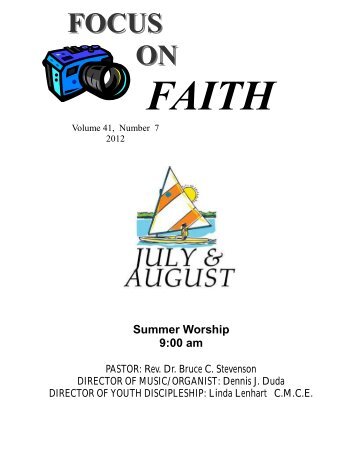 July August - Faith United Church of Christ
