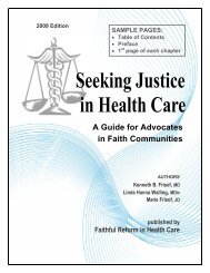 Guide - Faithful Reform in Health Care