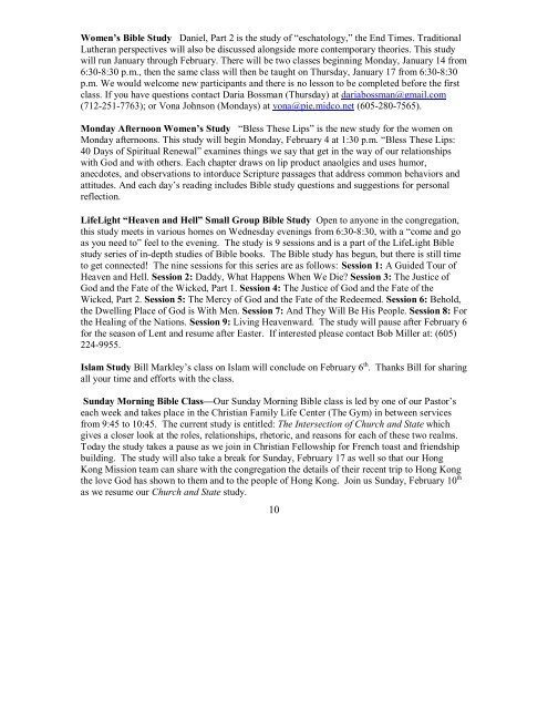 February 3, 2013 Bulletin (.pdf) - Faith Lutheran Church