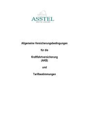 Allgemeine Versicherungsbedingungen für die ... - Asstel