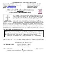 September 26, 2010 Bulletin (.pdf) - Faith Lutheran Church